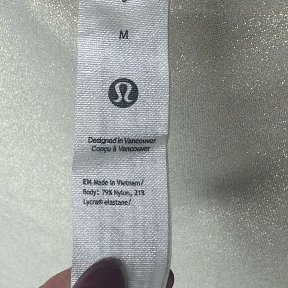 Lululemon Wundermost Soft Nulu Crewneck Cropped T-Shirt, Bone, *Shine, M, EUC - Picture 4 of 4